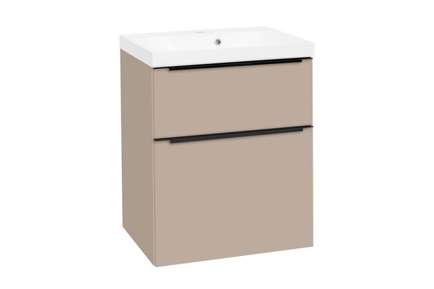 Skříňka EBS Dream 61 s umyvadlem, šedý kámen mat, DREAM61CK