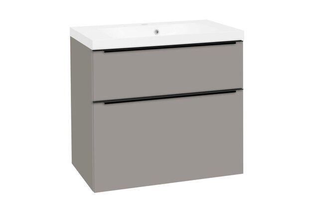 Skříňka EBS Dream 81 s umyvadlem, šedá mat, DREAM81CM