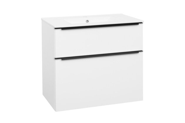 Skříňka EBS Dream 81 s umyvadlem slim, bílá mat, DREAMSL81CB