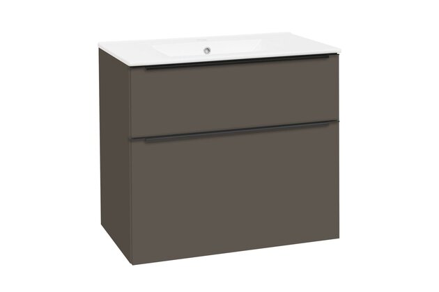 Skříňka EBS Dream 81 s umyvadlem slim, šedá láva mat, DREAMSL81CL