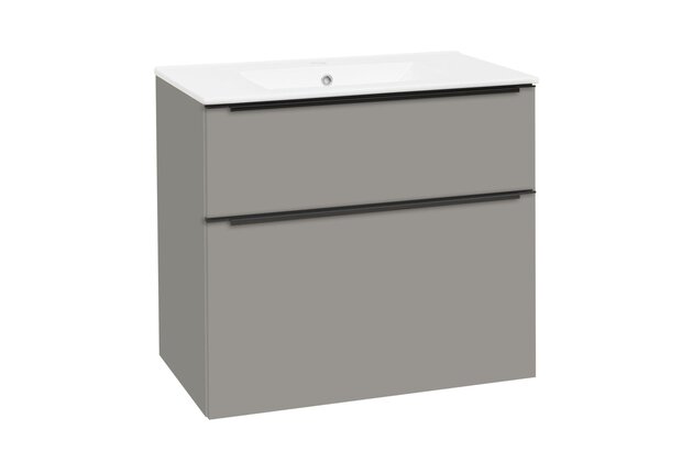 Skříňka EBS Dream 81 s umyvadlem slim, šedá mat, DREAMSL81CM