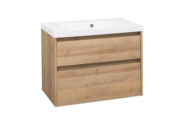 Skříňka EBS Duomo 81 s umyvadlem, dub Riviera, DUOMO81D