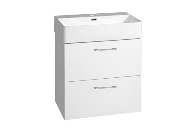 Skříňka EBS Elva 60 s umyvadlem, bílá lesk, ELVA60B