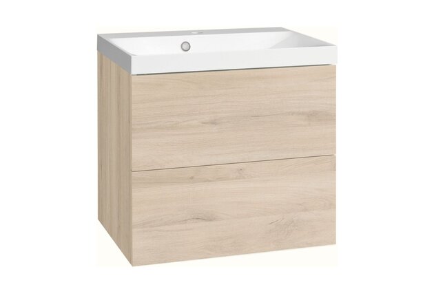 Skříňka EBS Kuba 61 s umyvadlem, dub Kronberg, KUBA61D