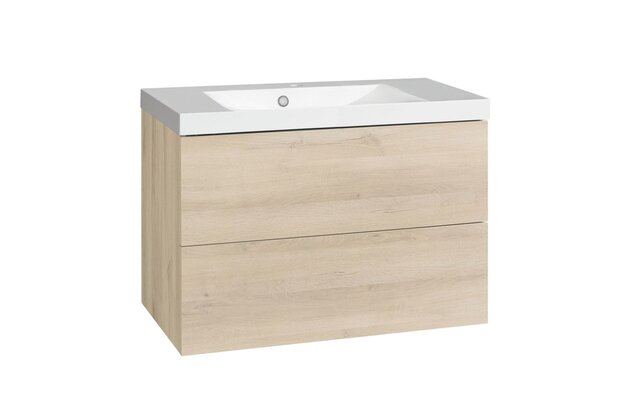 Skříňka EBS Kuba 81 s umyvadlem, dub Kronberg, KUBA81D