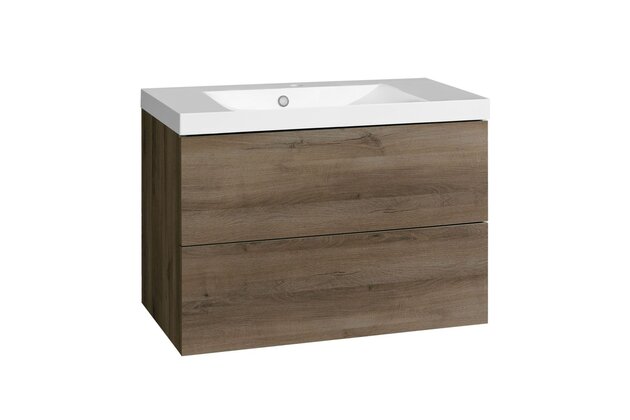 Skříňka EBS Kuba 81 s umyvadlem, dub Halifax, KUBA81H