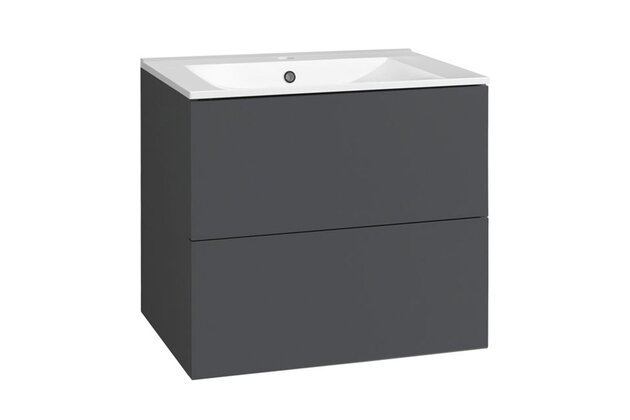 Skříňka EBS Kuba 61 s umyvadlem slim, antracit, KUBASL61A