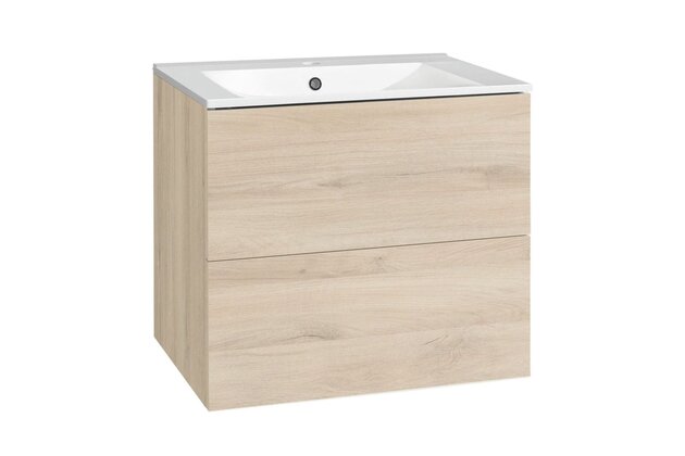 Skříňka EBS Kuba 61 s umyvadlem slim, dub Kronberg, KUBASL61D