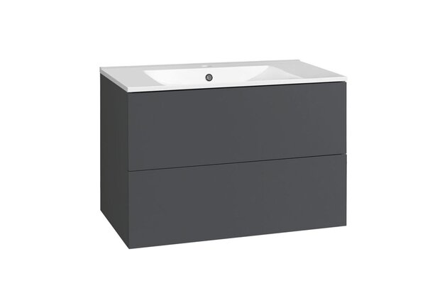 Skříňka EBS Kuba 81 s umyvadlem slim, antracit, KUBASL81A