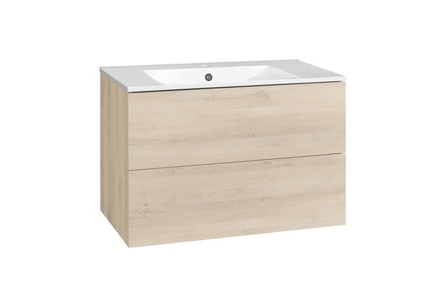 Skříňka EBS Kuba 81 s umyvadlem slim, dub Kronberg, KUBASL81D