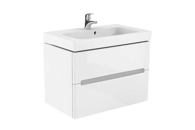 Skříňka EBS Modo 100 s umyvadlem, bílá lesk, MODO100B