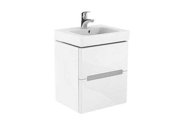 Skříňka EBS Modo 50 s umyvadlem, bílá lesk, MODO50B