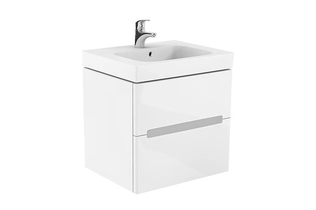 Skříňka EBS Modo 60 s umyvadlem, bílá lesk, MODO60B