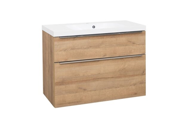 Skříňka EBS Nevio 101 s umyvadlem, dub Riviera, NEVIO101D