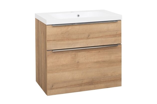 Skříňka EBS Nevio 81 s umyvadlem, dub Riviera, NEVIO81D