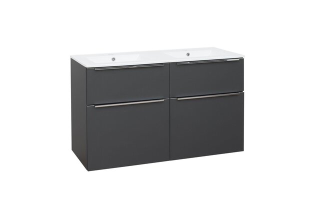Skříňka EBS Nevio 121 s umyvadlem slim, antracit, NEVIOSL121S