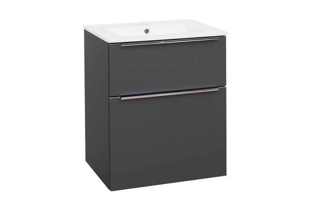 Skříňka EBS Nevio 61 s umyvadlem slim, antracit, NEVIOSL61S