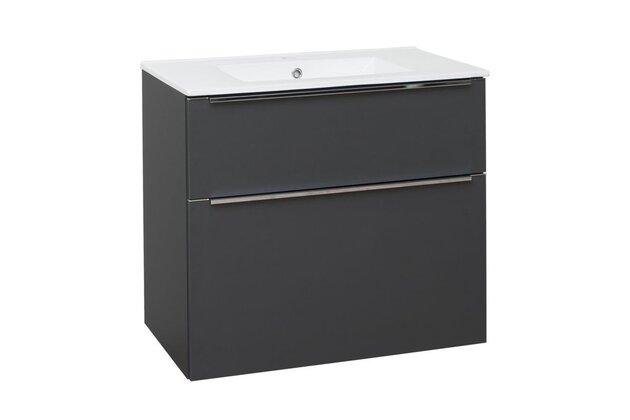 Skříňka EBS Nevio 81 s umyvadlem slim, antracit, NEVIOSL81S