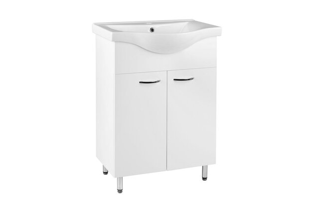 Skříňka EBS K-Plus 65 s umyvadlem, bílá, PLUS65DVSET