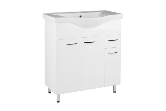 Skříňka EBS K-Plus 80 s umyvadlem, bílá, PLUS80ZSET