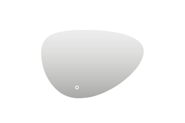 Zrcadlo EBS Pluto 80 asymetrické, s LED osvětlením na dotykové tlačítko, PLUTOZ8055