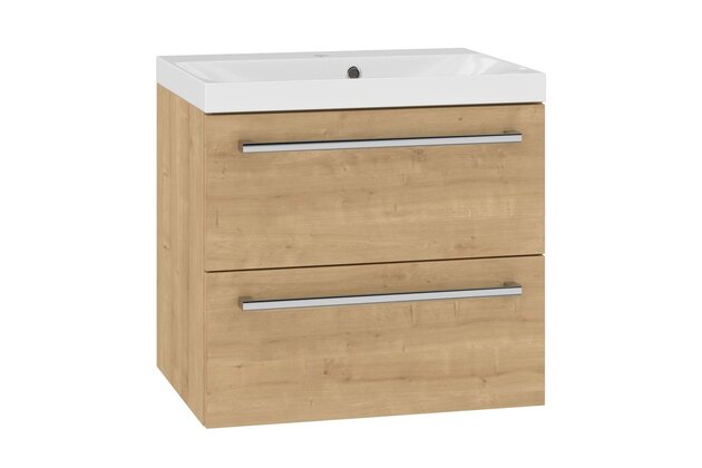 Skříňka EBS Pure 2.0 61 s umyvadlem, dub Arlington, PURE61DA