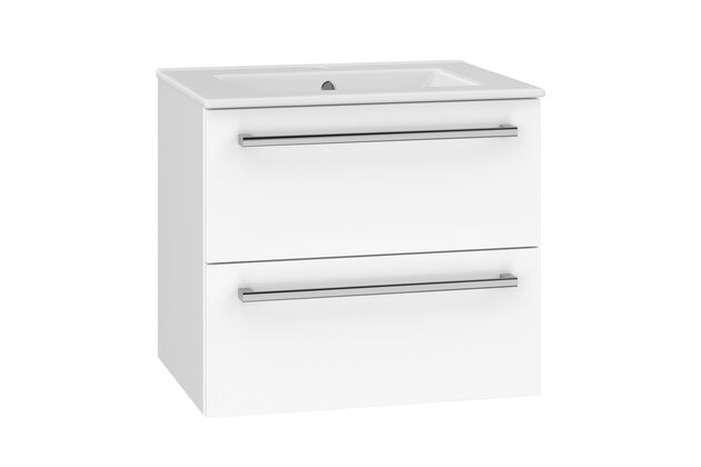 Skříňka EBS Pure 61 s umyvadlem slim, bílá, PURESL61B