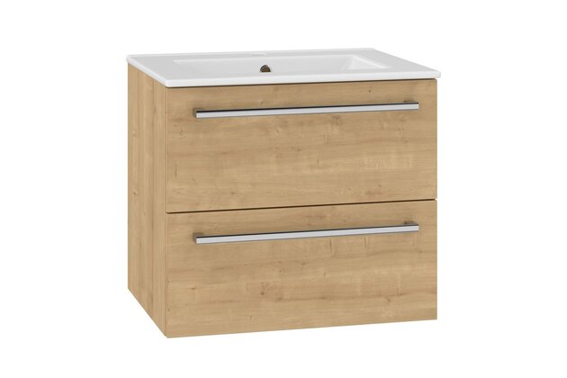 Skříňka EBS Pure 2.0 61 s umyvadlem slim, dub Arlington, PURESL61DA