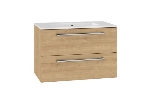 Skříňka EBS Pure 2.0 81 s umyvadlem slim, dub Arlington, PURESL81DA