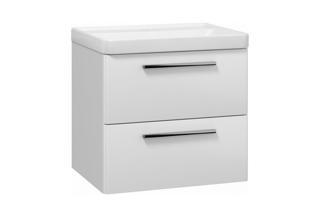 Skříňka EBS Urban 61 s umyvadlem, bílá lesk/madlo chrom, URBAN60BCR