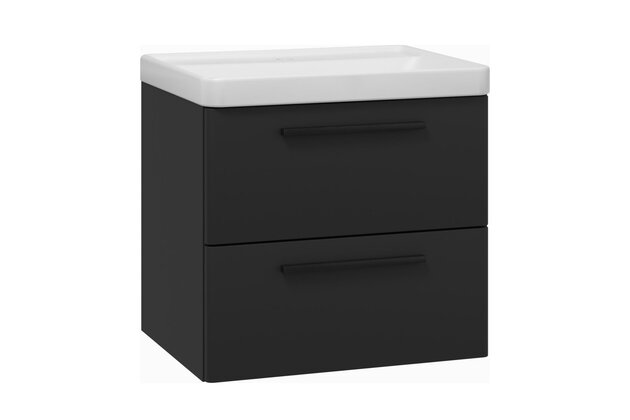 Skříňka EBS Urban 61 s umyvadlem, černá mat, URBAN60CMC