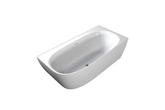 Vana EBS Diora 170x80, volně stojící, do rohu, levá, bílá, DIORA170L