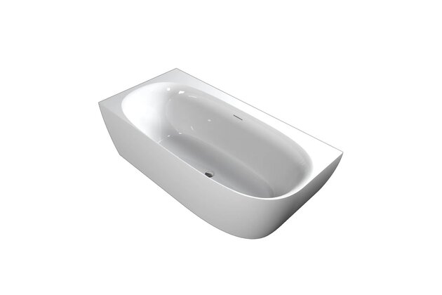 Vana EBS Diora 170x80, volně stojící, do rohu, pravá, bílá, DIORA170P