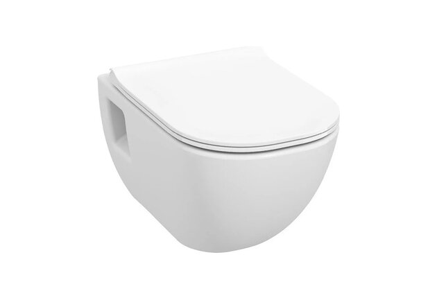 WC mísa EBS Diana New závěsná, rimlesss, se sedátkem, bílá, WCDIANANRSC