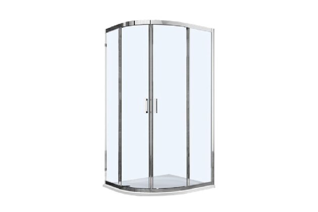 Sprchový kout EBS Nova čtvrtkruhový 90x90, chrom, NOVAR90CRP