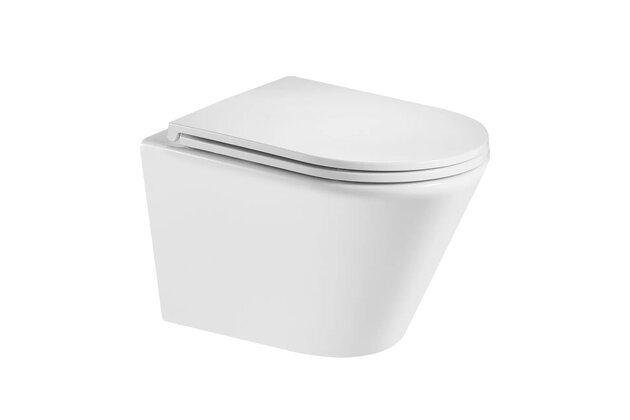 WC mísa EBS Spinex závěsná, vortex, včetně sedátka soft close, bílá, WCSPINEXVSC