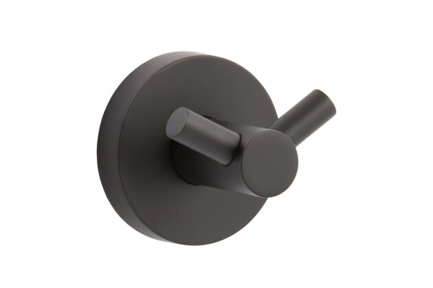 Háček EBS Urban Round Black dvojitý, černá mat, UR221BL