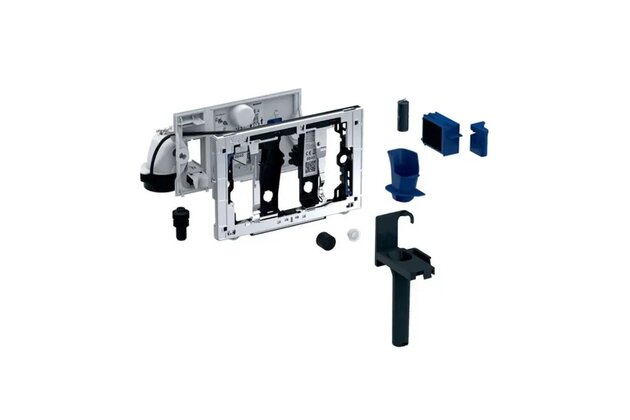 Jednotka odsávání zápachu Geberit DuoFresh s automatickým spouštěním odsávání a dávkovačem pro tyčinku Geberit DuoFresh, pro Sigma splachovací nádržku pod omítku 12 cm, chrom lesk, 115.050.21.2