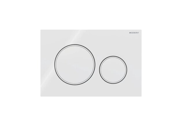 WC tlačítko Geberit Sigma20, bílá lesk/mat, 115.882.11.1