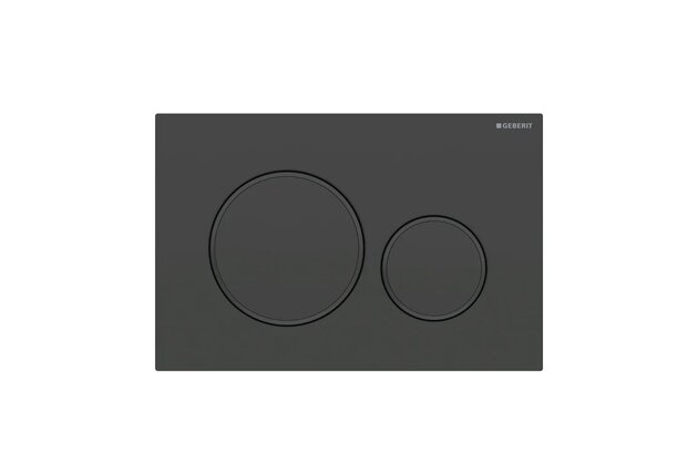 WC tlačítko Geberit Sigma20, černá lesk/mat, 115.882.16.1