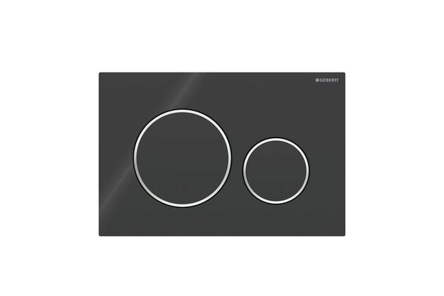 WC tlačítko Geberit Sigma20, černá lesk/chrom lesk, 115.882.KM.1