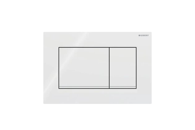 WC tlačítko Geberit Sigma20, bílá lesk/mat, 115.883.11.1