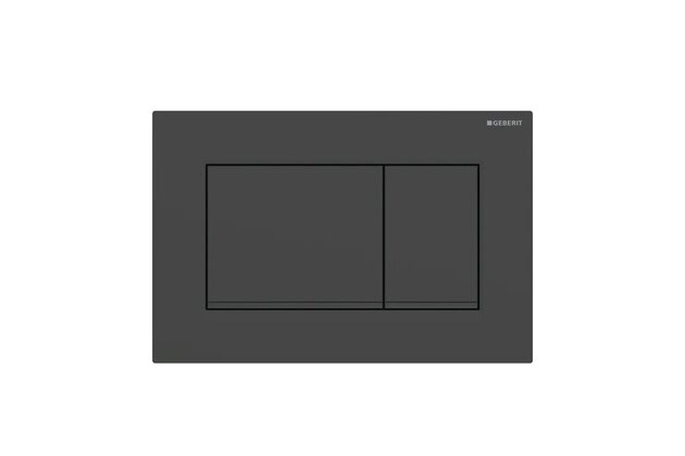 WC tlačítko Geberit Sigma20, černá lesk/mat, 115.883.16.1