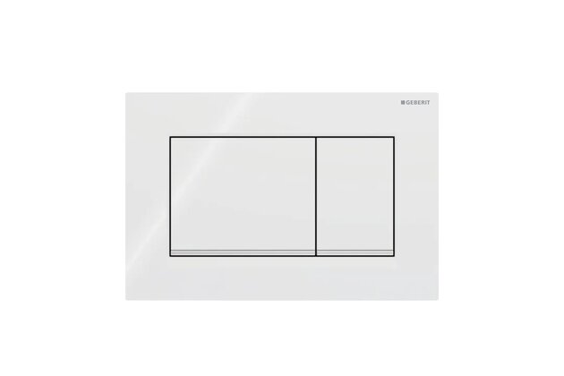 WC tlačítko Geberit Sigma20, bílá lesk/chrom lesk, 115.883.KJ.1