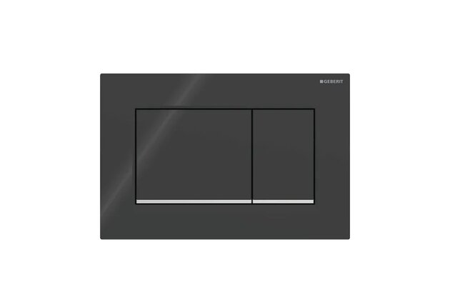 WC tlačítko Geberit Sigma20, černá lesk/chrom lesk, 115.883.KM.1