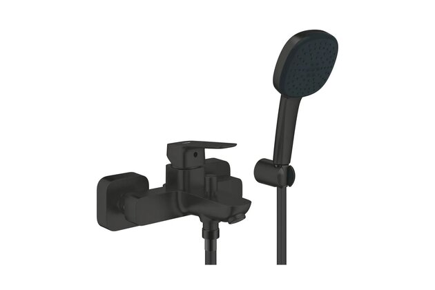 Vanová soupravaGrohe Cubeo, s přepínačem, černá mat, 1018142430
