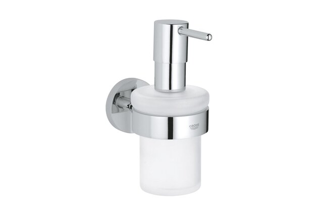 Dávkovač tekutého mýdla Grohe Essentials, s držákem, chrom, 40448001