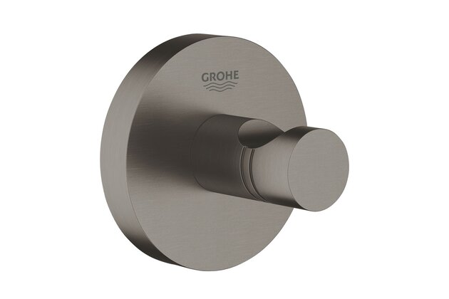 Háček na koupací plášť Grohe Essentials, hard graphite kartáčovaný, 40364AL1