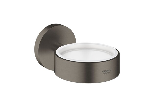 Držák skleničky/mýdleníku Grohe Essentials, hard graphite kartáčovaný, 40369AL1