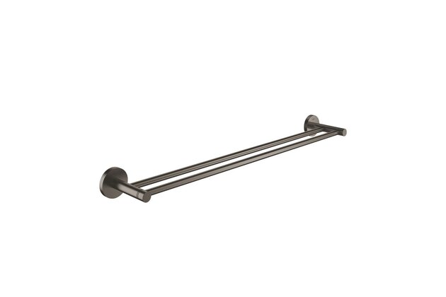 Dvouramenný držák na ručníky Grohe Essentials, hard graphite kartáčovaný, 40802AL1